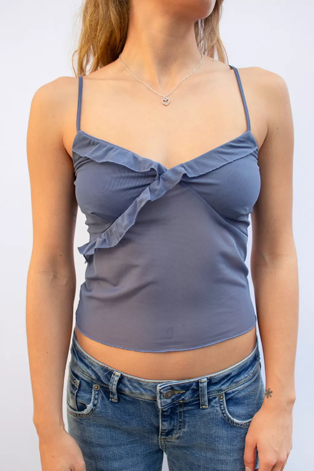 Subdued Tank top con rouches< Top y camisetas