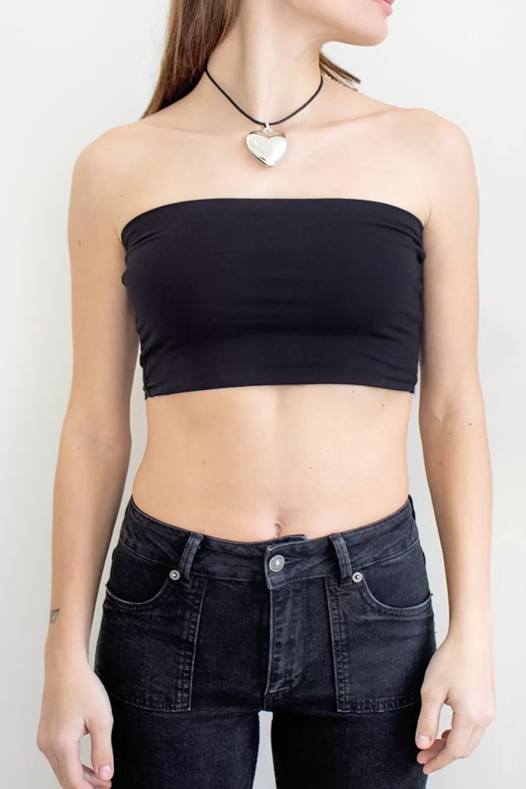 Subdued Top crop bandeau< Top