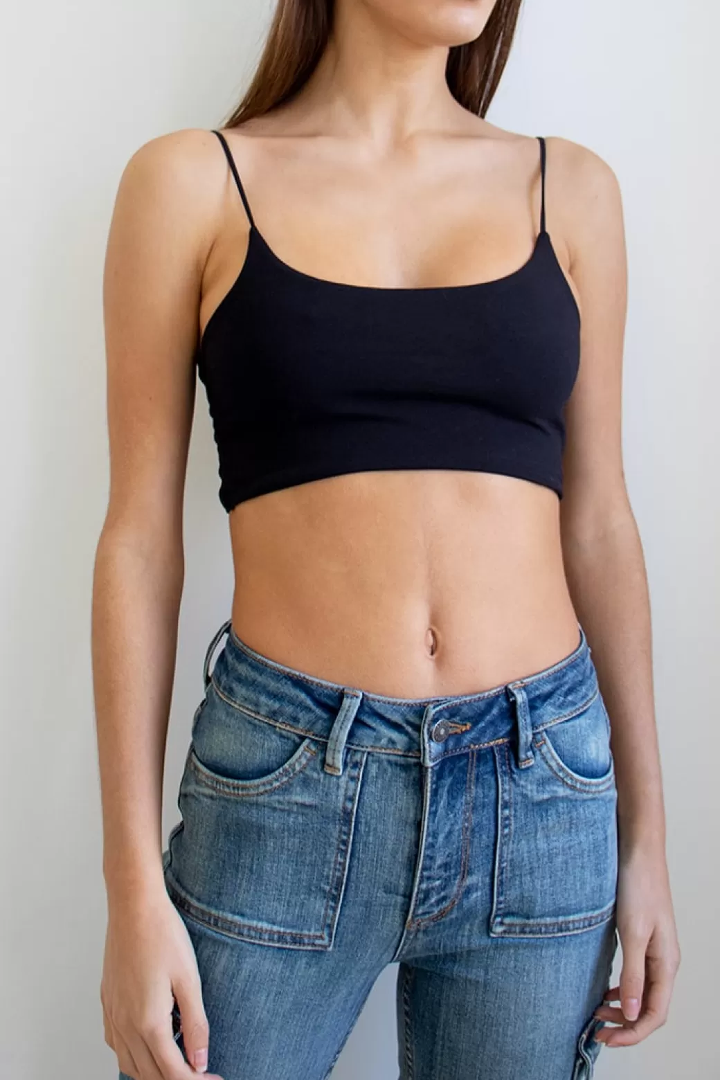 Subdued Top crop con tirantes< Top